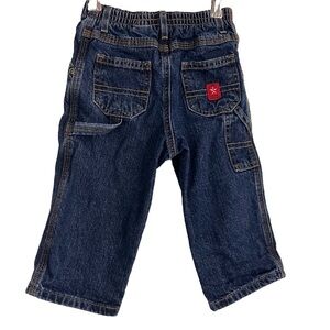 Vintage 90s Arizona Jean Co. Boys Denim Carpenter Cargo Jeans